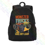 Monster Truck Are My Jam Sunset Backpack