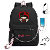 Anime Tokyo Ghoul Backpack USB Charging Headphone Student Schoolbag