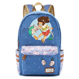 Anime Spirited Away Canvas Backpack Teenger Packsack Casual Zip Schoolbag