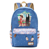 Anime Spirited Away Canvas Backpack Teenger Packsack Casual Zip Schoolbag
