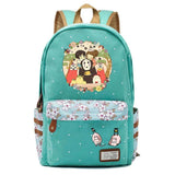 Anime Spirited Away Canvas Backpack Teenger Packsack Casual Zip Schoolbag