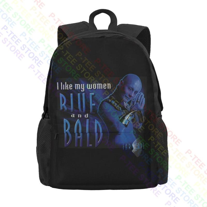 Farscape And Bald Large Capacity Backpack Travel Art Print Gym Tote Bag