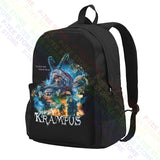 Krampus Horror Movie Christmas Large Capacity Backpack