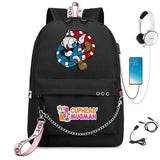 Cuphead Nylon Print Backpack Schoolbag with USB Charge