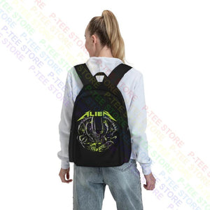 Creeping Death Alien Xenomorph Parody Metallic Rock Style Backpack