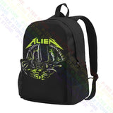 Creeping Death Alien Xenomorph Parody Metallic Rock Style Backpack