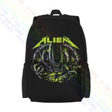 Creeping Death Alien Xenomorph Parody Metallic Rock Style Backpack