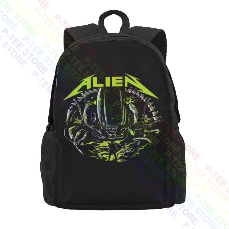Creeping Death Alien Xenomorph Parody Metallic Rock Style Backpack