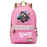 Anime Demon Slayer Canvas Schoolbag Teenager Packsack High Casual Knapsack