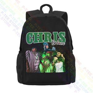 Chris Brown Large Capacity Backpack Creative Eco Friendly Riding Backpack