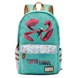 Tokyo Ghoul Canvas Backpack Teenger Zip Packsack Casual Print Knapsack Student