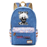 Tokyo Ghoul Canvas Backpack Teenger Zip Packsack Casual Print Knapsack Student