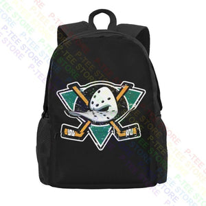 Ducks Hockey Symbol Sign Team Large Capacity Backpack School Bag