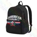 Dominican Republic Pride Flag Patriotic Large Capacity Backpack