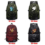 Anime Fairy Tail Teenager Backpack Unisex Schoolbag High Fabric Packsack Mochila