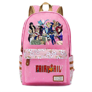 Anime Fairy Tail Backpack Canvas Casual Packsack Schoolbag