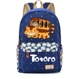 Totoro Canvas Backpack Casual Schoolbag Teenger Packsack Mochila