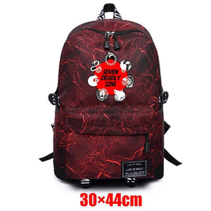 Seven Deadly Sins Unisex Backpack Schoolbag Teenager