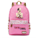 Anime Tokyo Ghoul Zipper Backpack Student Schoolbag Canvas High Packsack
