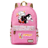 Anime Cuphead Canvas Backpack Teenger High Packsack Casual
