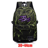 JOJO'S Bizarre Adventure Zipper Packsack Fabric Backpack Unisex Schoolbag