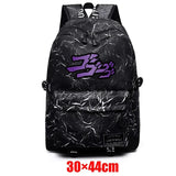 JOJO'S Bizarre Adventure Zipper Packsack Fabric Backpack Unisex Schoolbag