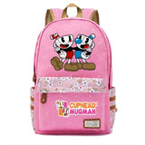 Anime Cuphead Canvas Knapsack Student Cartoon Schoolbag Teenger Zipper Backpack