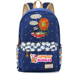 Anime Cuphead Canvas Knapsack Student Cartoon Schoolbag Teenger Zipper Backpack