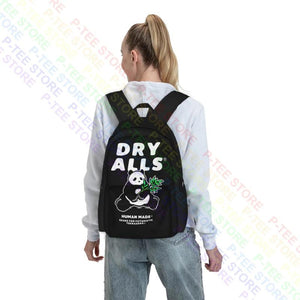 Dry Alls Panda Bear Large Capacity Backpack Gym Tote Bag