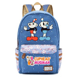 Anime Cuphead Canvas Backpack Teenger Zipper Packsack Casual Print