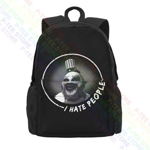 Captain Spaulding I Hate People Horror Halloween Party Large Capacity Backpack