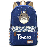 Anime Totoro Casual Backpack Canvas Student Schoolbag Packsack