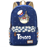 Anime Totoro Casual Backpack Canvas Student Schoolbag Packsack