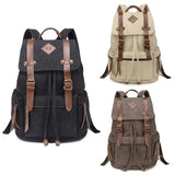Vintage Canvas Backpack Rucksack Men Student Daypack School Travel Hiking