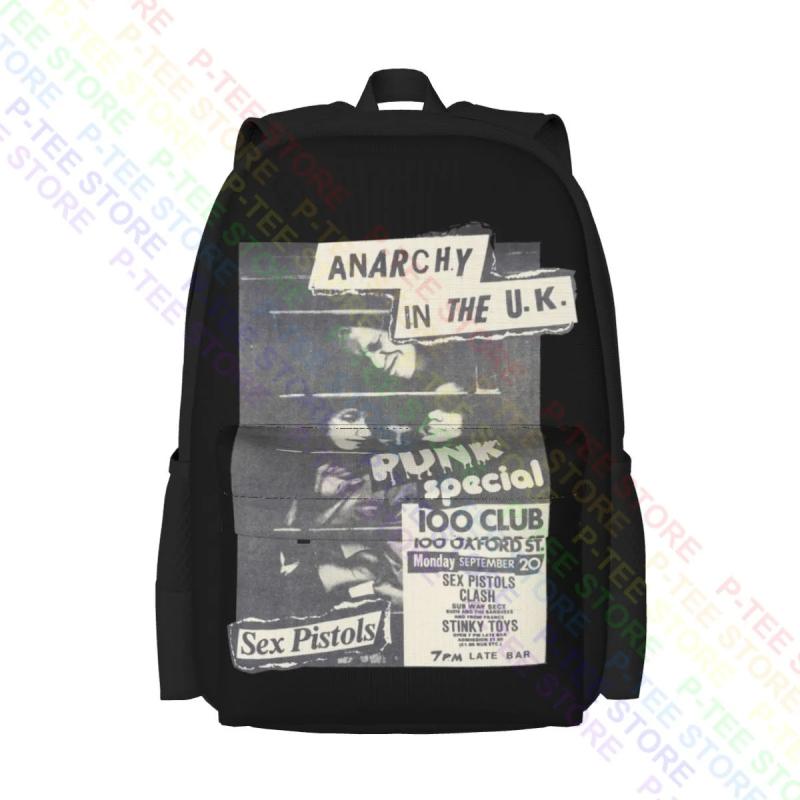 Sex Pistols-Anarchy In The Uk-100 Club Punk Vintage Backpack