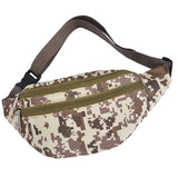 Camouflage Men Waist Pack Canvas Fanny Bag Hip Pouch Zipper Pocket