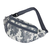 Camouflage Men Waist Pack Canvas Fanny Bag Hip Pouch Zipper Pocket