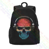 Paraguay Flag Skull Music Backpack Style