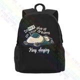 Funny Snorlax Dreaming Backpack School Multi-function