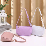 Stone Pattern Ladies PU Leather Shoulder Bag