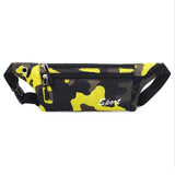 Dark Grain Camo Bum Bag Canvas Fanny Pack Waist Hip Belt Purse
