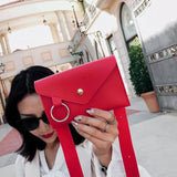 Leather Ring Chest Shoulder Multi-function Waist Bags Envelope Belt Pockets