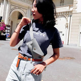 Leather Ring Chest Shoulder Multi-function Waist Bags Envelope Belt Pockets