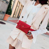 Leather Ring Chest Shoulder Multi-function Waist Bags Envelope Belt Pockets