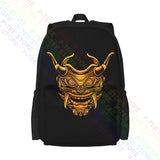 Golden Devil Samurai Maskguys Punk Japan Yakuza Ronin Large Capacity Backpack