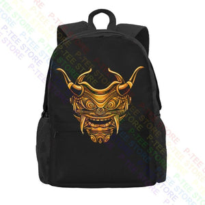 Golden Devil Samurai Maskguys Punk Japan Yakuza Ronin Large Capacity Backpack