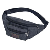 Men Casual Durable Fanny Waist Pack Male Waist Bags Belt Canvas Hip Bum