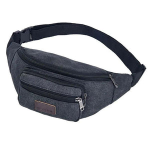 Men Casual Durable Fanny Waist Pack Male Waist Bags Belt Canvas Hip Bum