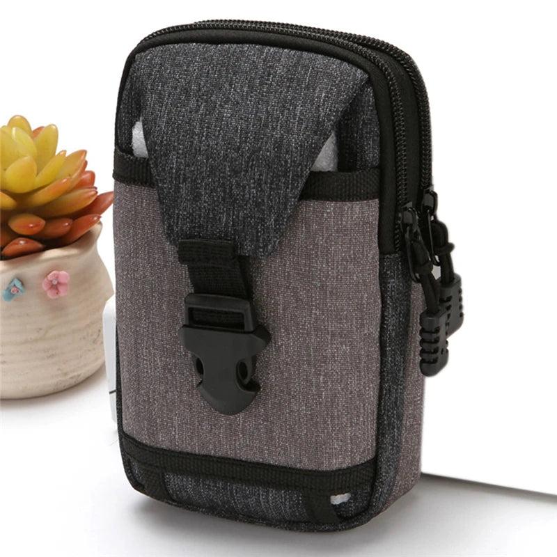 Men's Waist Pack Travel Purse Waterproof Belt Zipper Bag