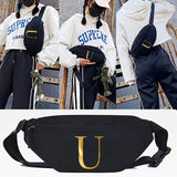 U Print Waist Bag Men Fitness Chest Pack Female Shopping Handbag